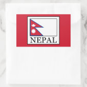 Nepal Rechthoekige Sticker (Tas)