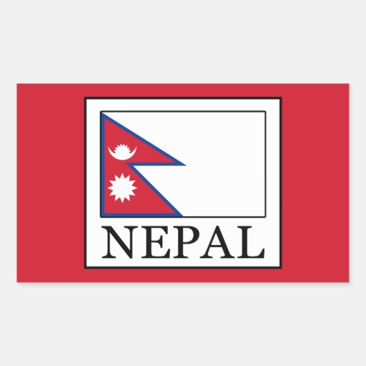 Nepal Rechthoekige Sticker (Voorkant)