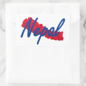 Nepal Rechthoekige Sticker (Tas)