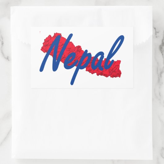 Nepal Rechthoekige Sticker (Tas)