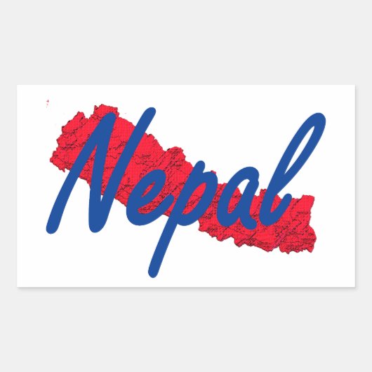 Nepal Rechthoekige Sticker (Voorkant)