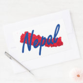 Nepal Rechthoekige Sticker (Envelop)