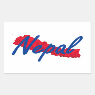 Nepal Rechthoekige Sticker