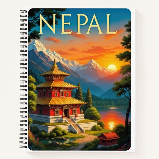 Nepal Reisposter Notitieboek (Voorkant)