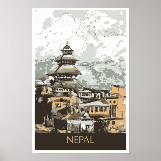 Nepal reisposter poster (Voorkant)