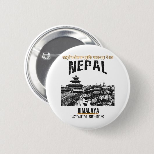 Nepal Ronde Button 5,7 Cm (Voorkant /achterkant)