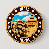 Nepal Ronde Button 7,6 Cm (Voorkant)