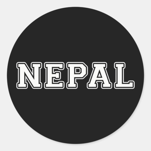 Nepal Ronde Sticker (Voorkant)