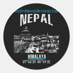 Nepal Ronde Sticker