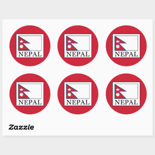 Nepal Ronde Sticker (Vel)
