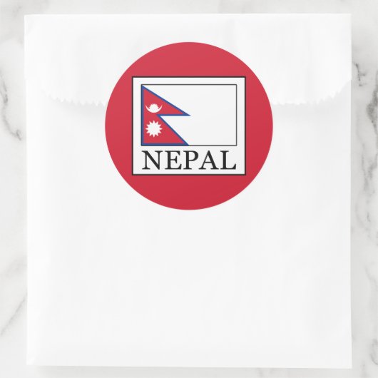 Nepal Ronde Sticker (Tas)