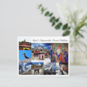 Nepal, Sagarmatha - Everest Trekking / Mountains Briefkaart (Staand voorkant)