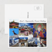 Nepal, Sagarmatha - Everest Trekking / Mountains Briefkaart (Voorkant / Achterkant)
