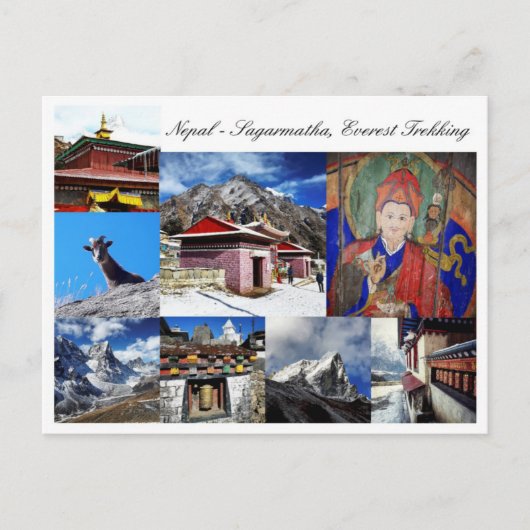 Nepal, Sagarmatha - Everest Trekking / Mountains Briefkaart (Voorkant)