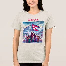 NEPAL Special Blue Tourist Tri-Blend Shirt