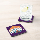 Nepal Tempelberg Everest Bier Onderzetter (Rechterzijde)