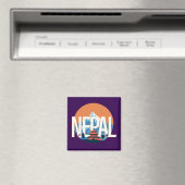 Nepal Tempelberg Everest Magneet (Insitu (Vaatwasser))