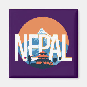 Nepal Tempelberg Everest Magneet