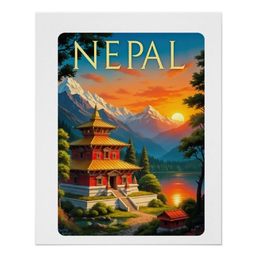 Nepal Travel Poster (Voorkant)