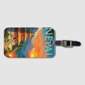 Nepal Travel Poster Bagagelabel (Voorkant (horizontaal))