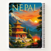 Nepal Travel Poster Notitieboek (Achterkant)