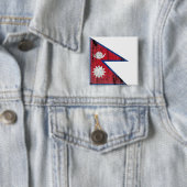Nepal Vierkante Button 5,1 Cm (In situ)