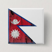 Nepal Vierkante Button 5,1 Cm (Voorkant)
