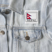 Nepal Vierkante Button 5,1 Cm (In situ)