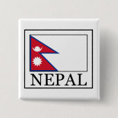 Nepal Vierkante Button 5,1 Cm (Voorkant)