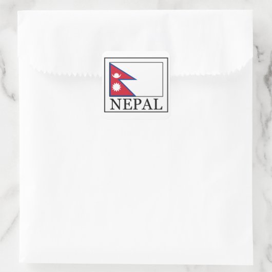 Nepal Vierkante Sticker (Tas)