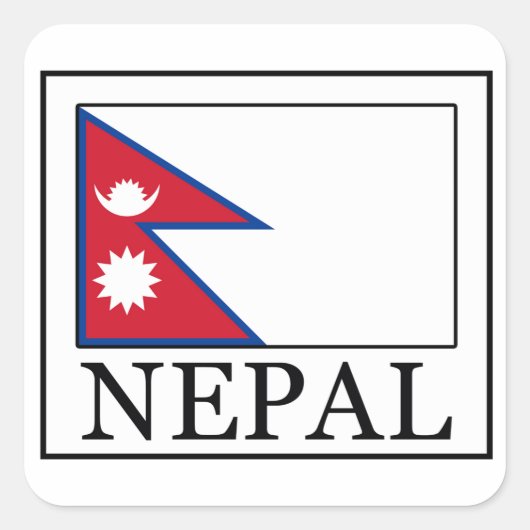 Nepal Vierkante Sticker (Voorkant)