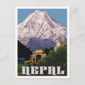 Nepal Vintage Kunst Reizen Briefkaart (Voorkant)