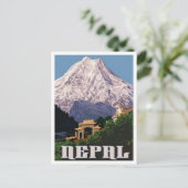 Nepal Vintage Kunst Reizen Briefkaart (Staand voorkant)