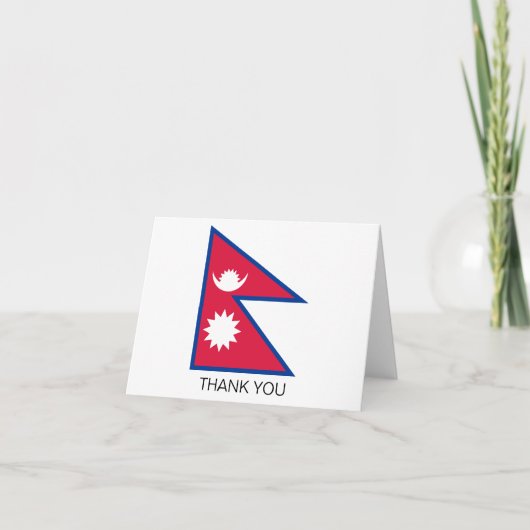 Nepal vlag bedankkaart (Voorkant)