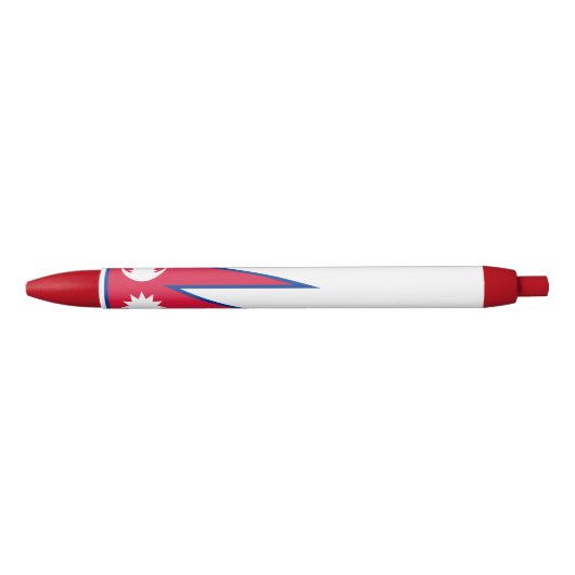 Nepal vlag blauwe inkt pen (Voorkant)