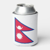 Nepal vlag blikjeskoeler (Blikje Voorkant)
