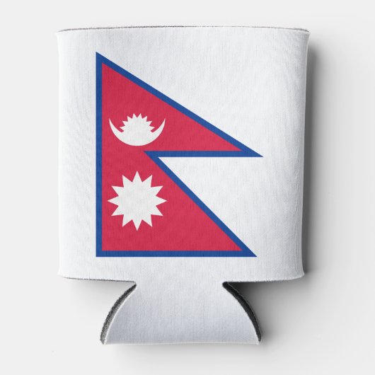 Nepal vlag blikjeskoeler (Voorkant)