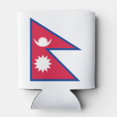 Nepal vlag blikjeskoeler (Achterkant)
