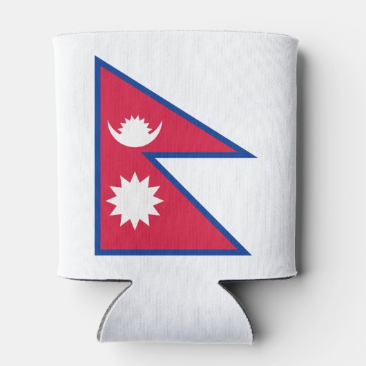 Nepal vlag blikjeskoeler (Achterkant)