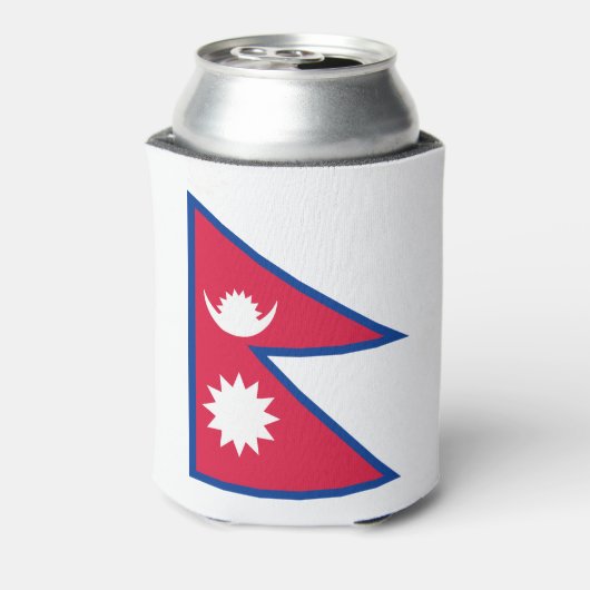 Nepal vlag blikjeskoeler (Blikje Achterkant)