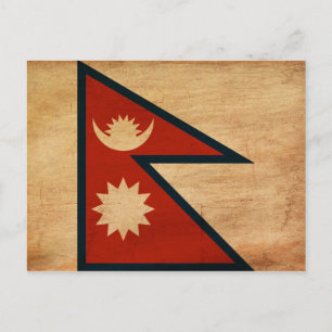 Nepal vlag briefkaart