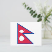 Nepal vlag briefkaart (Staand voorkant)