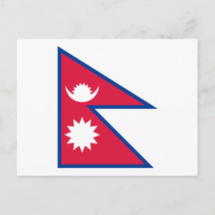Nepal vlag briefkaart