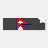 Nepal vlag bumpersticker (Voorkant)