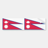 Nepal vlag bumpersticker (Voorkant)