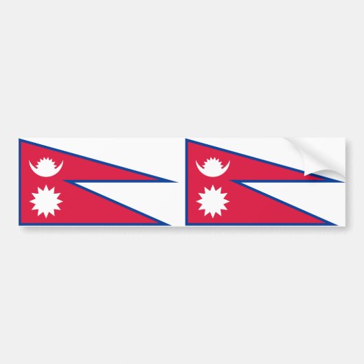 Nepal vlag bumpersticker (Voorkant)