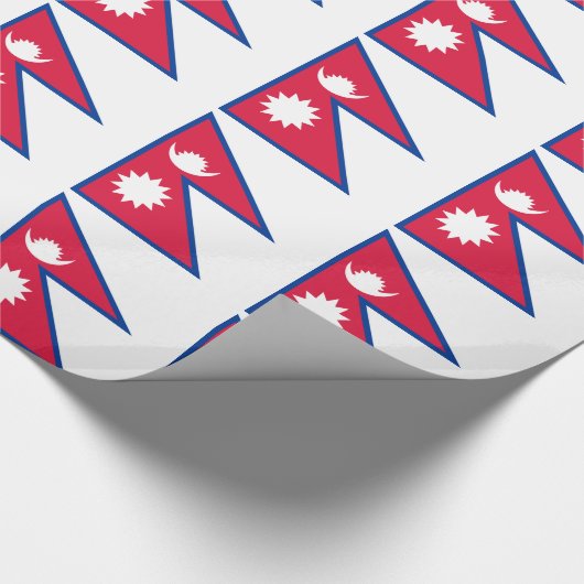 Nepal vlag cadeaupapier (Hoek)