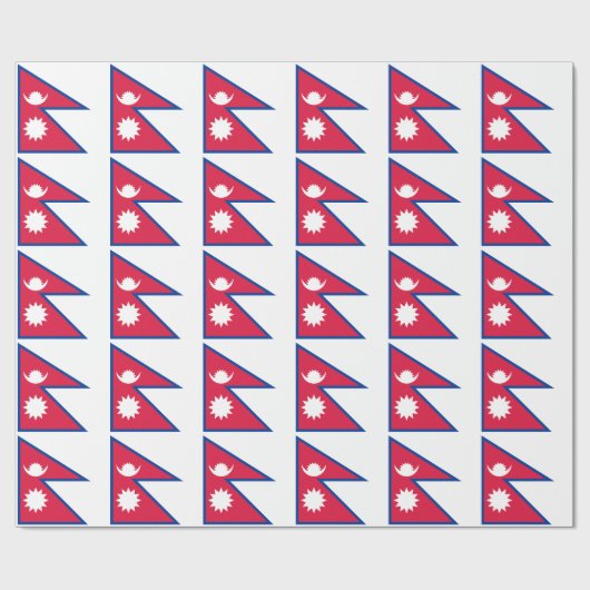 Nepal vlag cadeaupapier (Vlak)