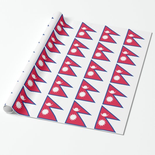 Nepal vlag cadeaupapier (Uitgerold)
