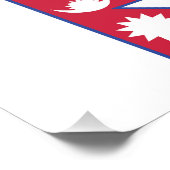 Nepal-vlag Emblem Foto Afdruk (Hoek)